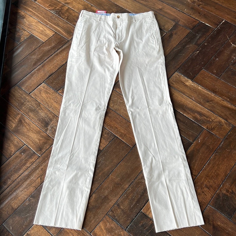 Frank’s made in USA 🇺🇸 trim fit color stone extra long inseam dress chino pant